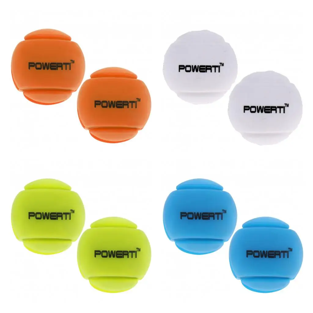 Shockproof 2-Piece Silicone Ball Vibration Dampers for Tennis / Squash Rackets