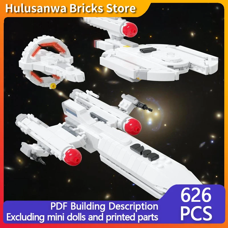 Military Space Cruiser Model MOC Building Bricks War Equipment Modular Technology Gifts Holiday Assemble Children Toys Suit