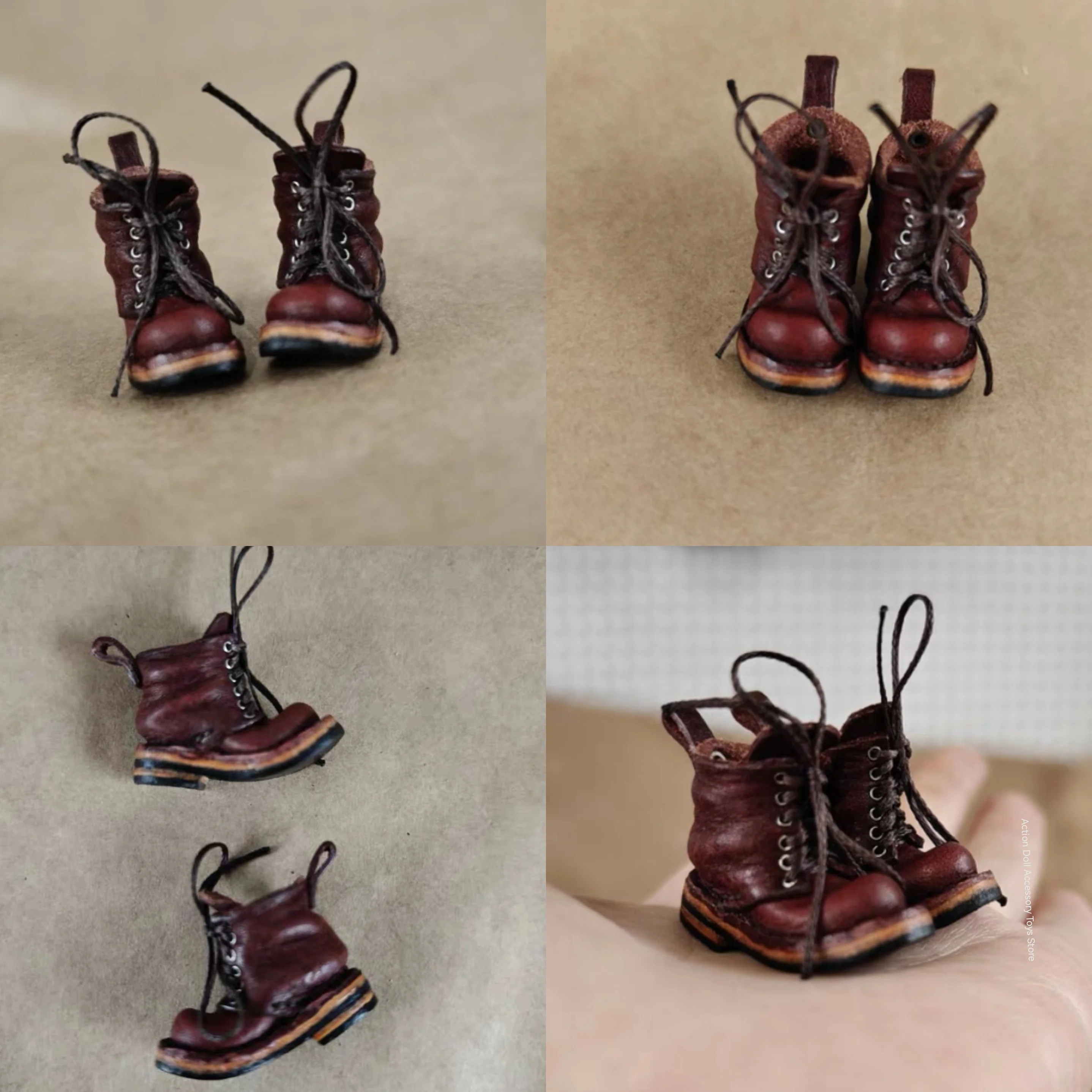 (in stock)Blythe Doll Short Boots, Handmade Leather Shoes for Blythe OB22 OB24, Azone Small Fish Body Dolls