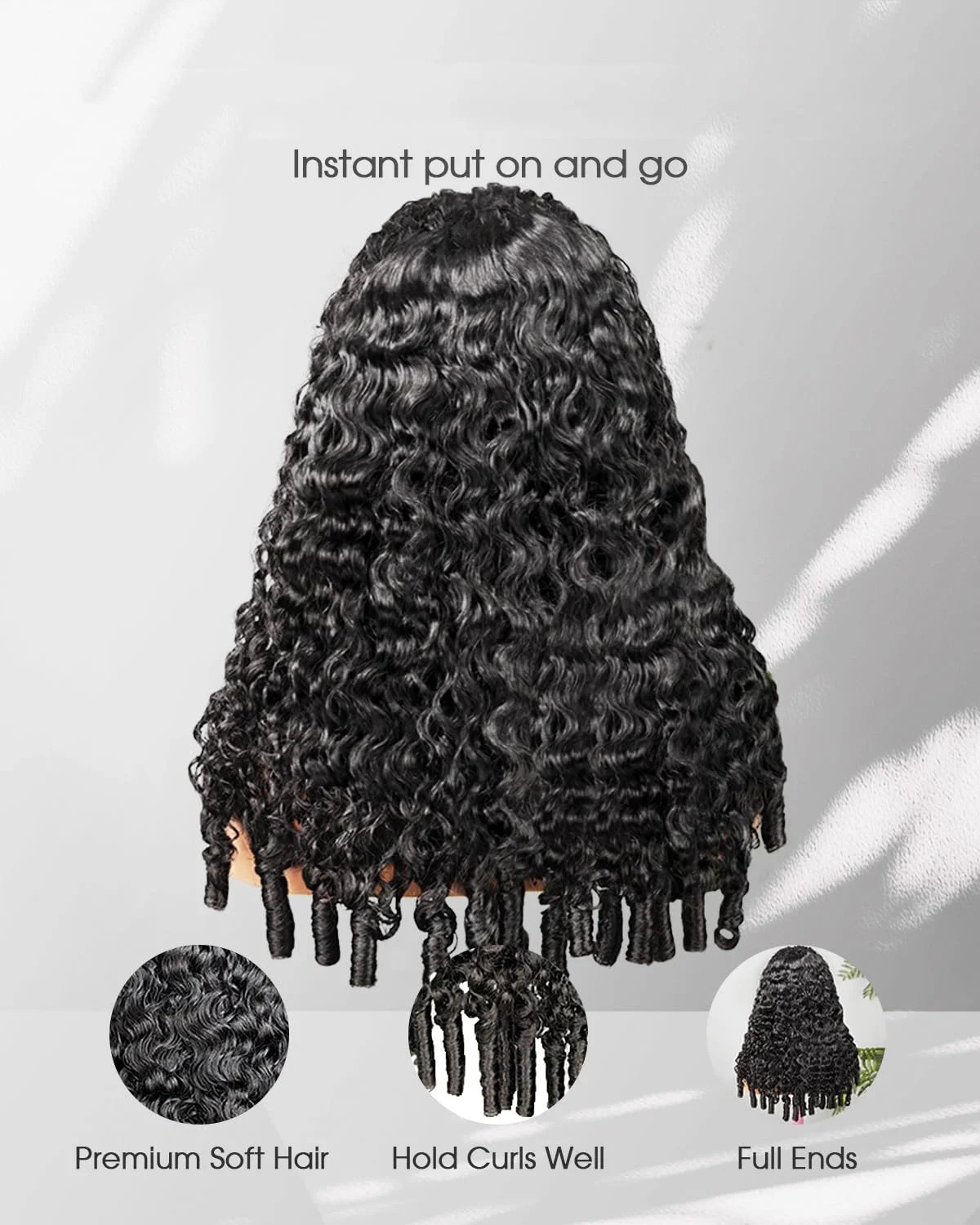 Peruca de Cabelo Humano Cacheado Birmanês Sem Cola, Pronta para Usar, 13x4, com Renda Frontal Ondulada Profunda, para Mulheres, em Liquidação, Pré-Pronta para Usar, para Festas, Trabalho e Dia a Dia