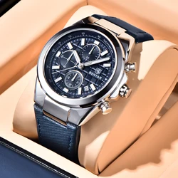 Banyan Herren Quarzuhren Top-Marke Luxus uhr für Männer Chronograph Militär wasserdicht Leder Geschenk Armbanduhren Uhr reloj