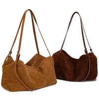 Women's Natural Nuede Genuine Leather Handbags Ladies large capacity Tote Bag Female Design Luxury Commuting Yoga Bag  hobo bag - Image 6