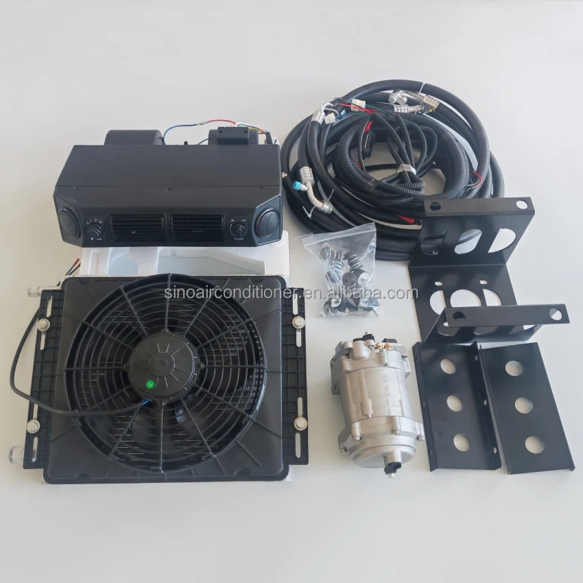 التدفئة التبريد العالمية الكهربائية 24 فولت وقوف السيارات 12 فولت سيارة تحت لوح التيار المتناوب 12 فولت تكييف الهواء التلقائي #1