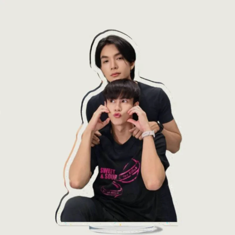 Boatoat Boat Yongyut Oat Pasakorn 12cm Stand Up Thai TV My Stubborn Drama Stills Humanoid Stop Sign Desktop Decor Ornaments