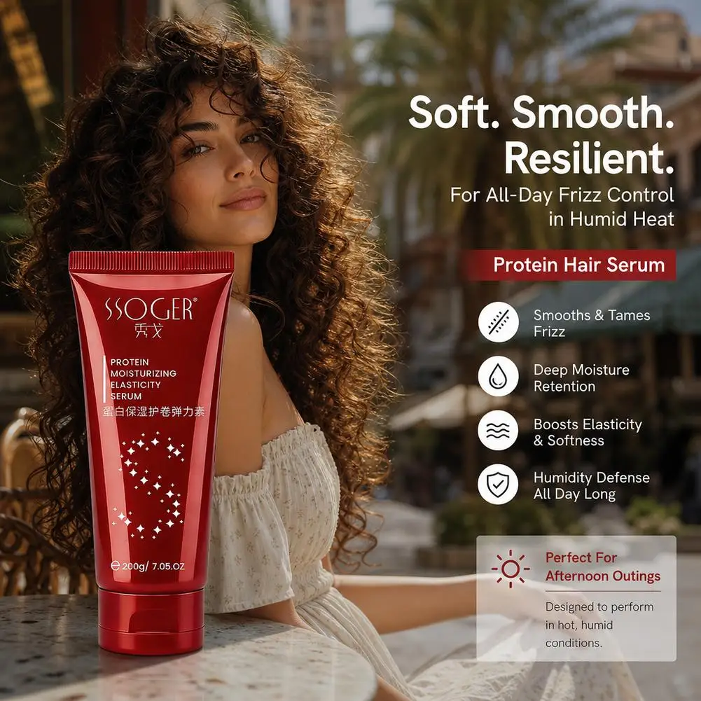 Elastic Protein Moisturizing and Curling Elastic Element Soothing Heat Dyeing Fury Refreshing Fluffy Moisturizing Hair Condition