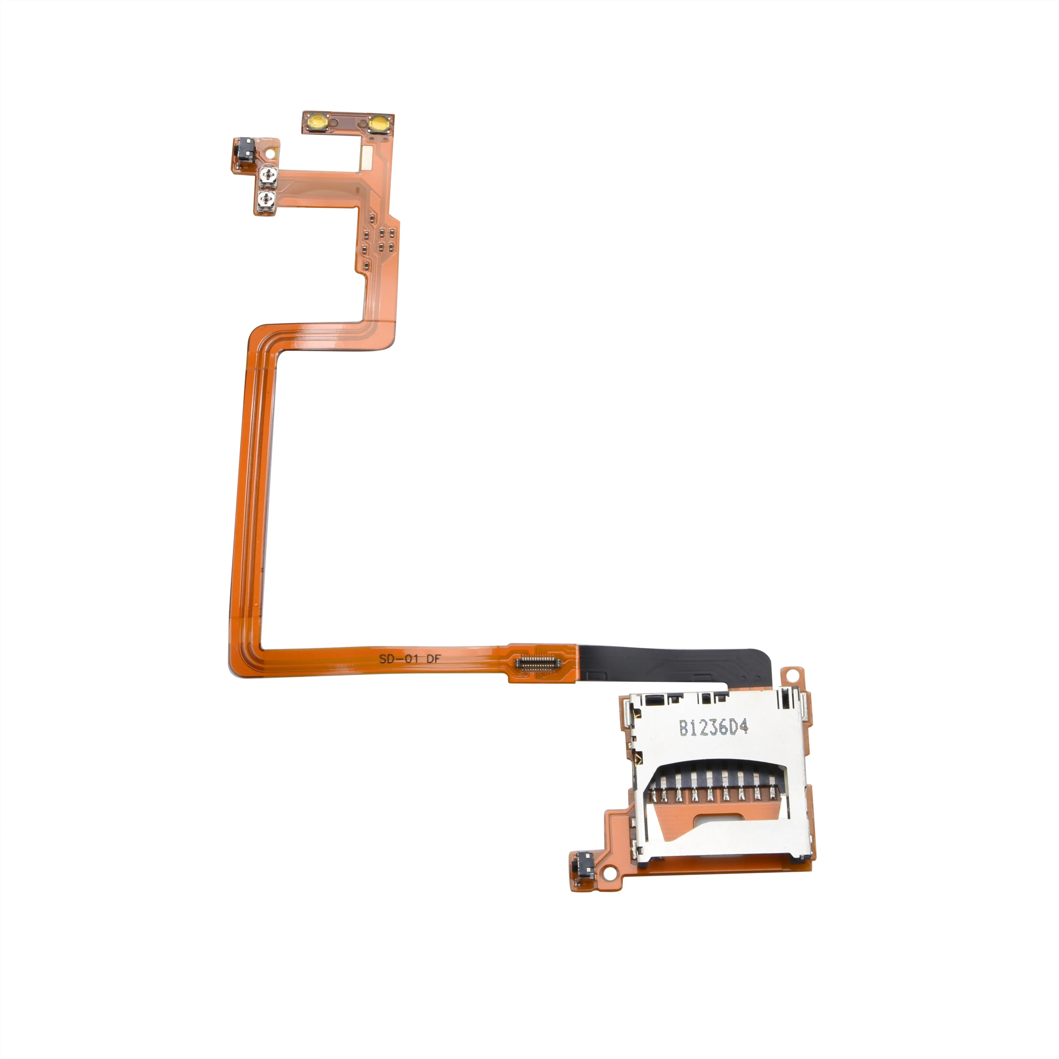 For Nintendo DSi NDSi SD Card Slot Ribbon Cable Replacement SD Card Slot Socket L R Volume Button Flex Ribbon Cable Repair Parts