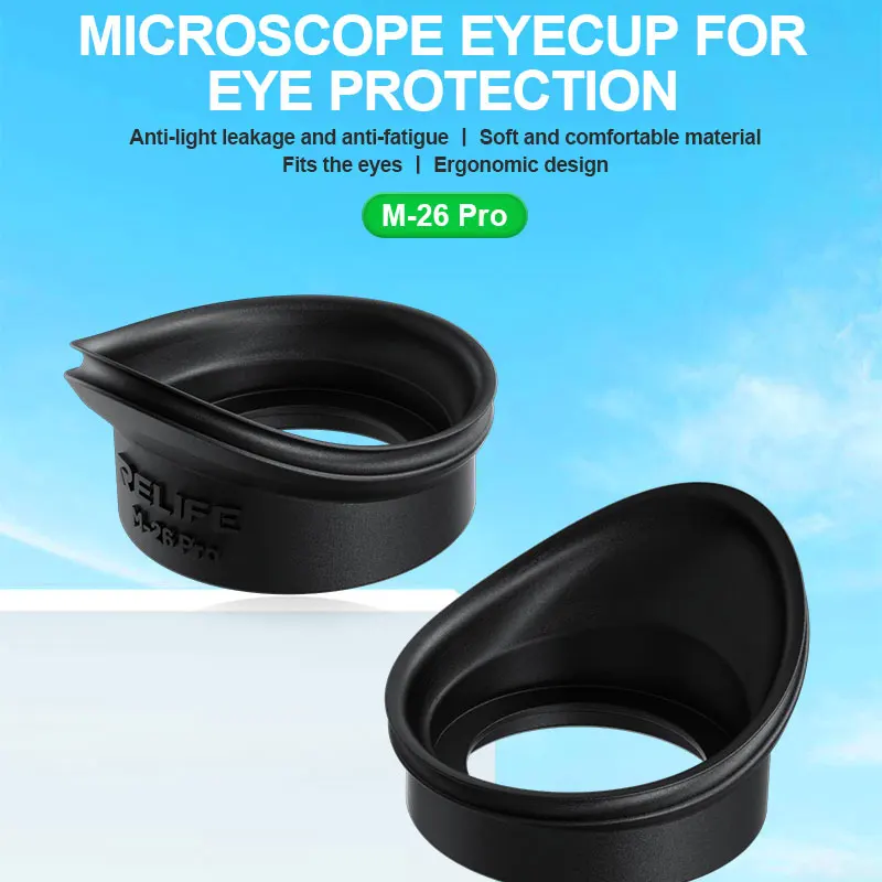 RELIFE M-26 Pro Microscope Eyecups, Anti-light Leakage and Anti-fatigue Suitable for most Adjustable Eyepiece Microscopes