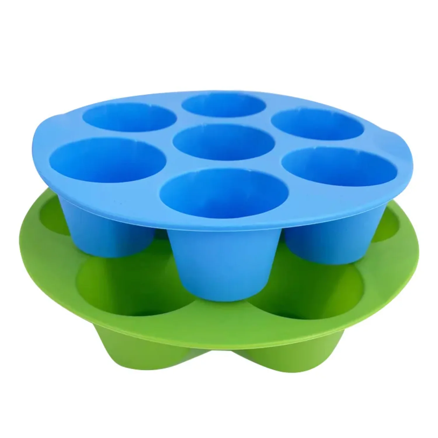 7 Holes Airfryer Silicone Pot Muffin Cup Mold Air Fryer Accessories Cake Cup Mold Microwave Oven Silicone Baking Pan  Pastry