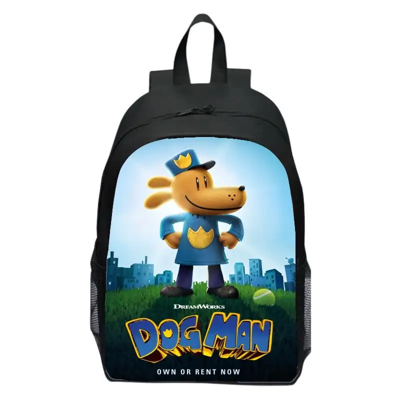 Ransel Anak Dog Man Detective Dog Ransel Fashion untuk Siswa Sekolah Dasar, Menengah, dan Menengah Atas
