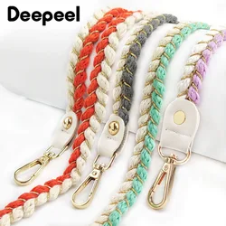 Deepeel 1.5cm Women Woven Bags Strap 80/100/120cm Single Shoulder Hemp Rope Straps CrossBody Handbag Replac Bag Decor Accessory