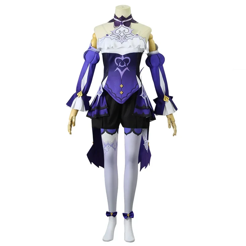 Fischl cosplay spiel genshin impact fischl cosplay kostüm perücke kleid täglich anime uniform halloween kostüme maskerade für frauen