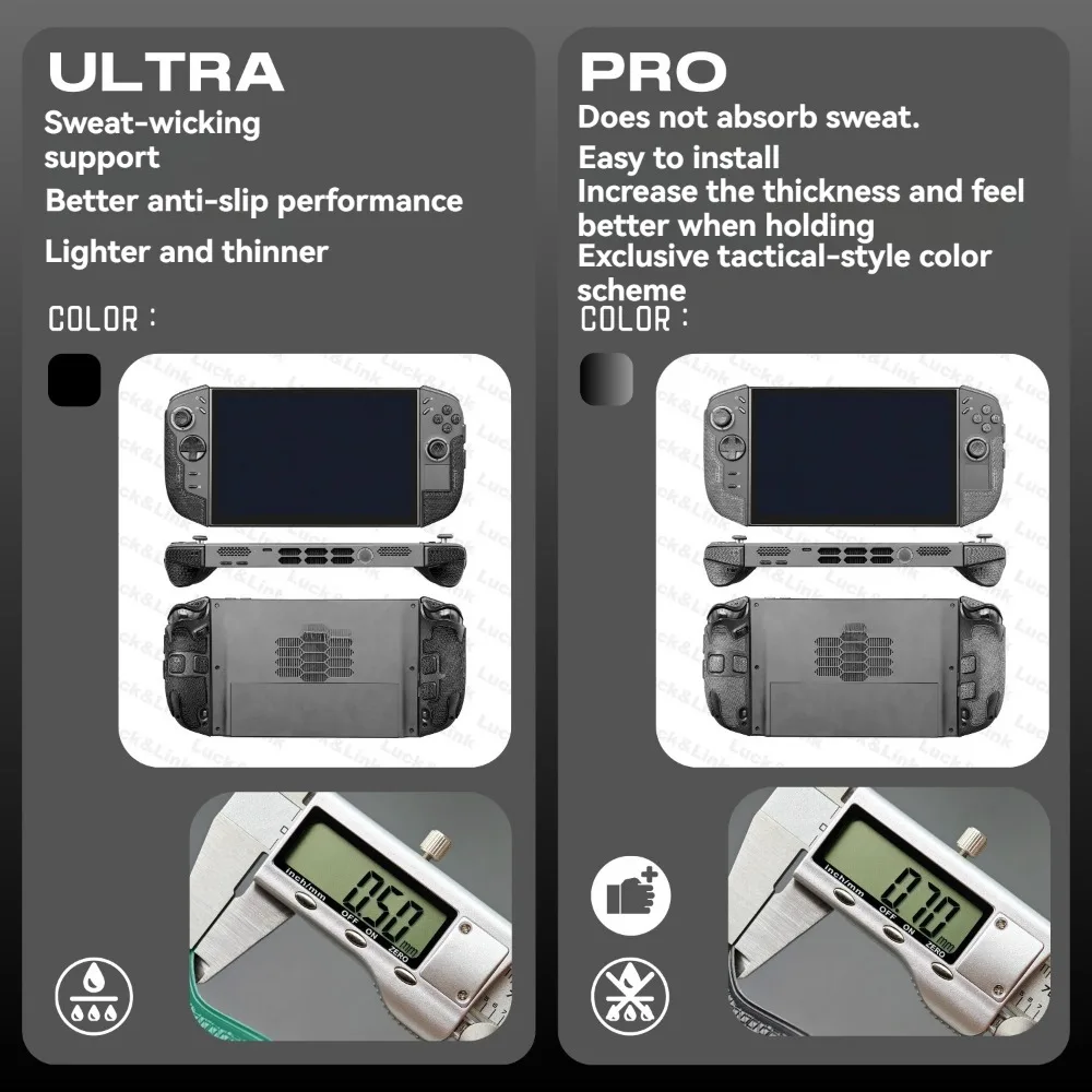 Professional Textured Soft Rubber Pads Handle Grips for Legion Go 2 Trackpads Skin Grip Enhancement Back Button Stickers Set