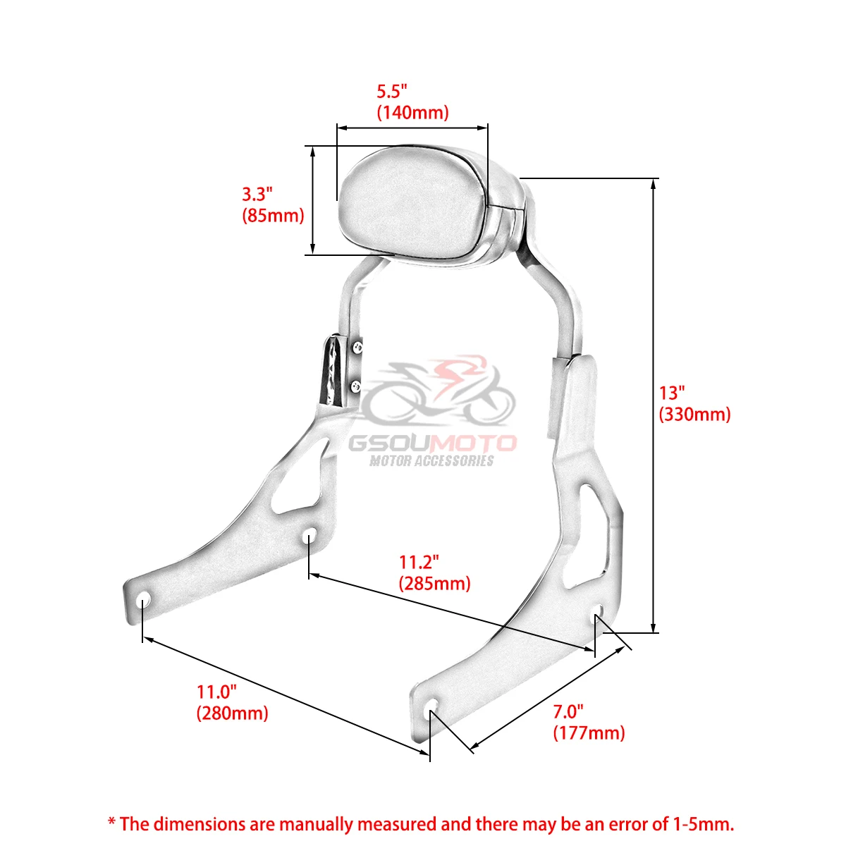 Motorcycle Parts Backrest Sissy Bar Fit For Harley Softail Low Rider S FXLRS 2020-2025 Low Rider LowRider FXLR 2018-2020 view 2