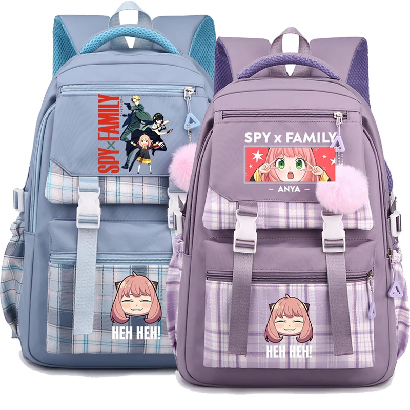 

Новый семейный рюкзак Spy X в стиле аниме, детский школьный рюкзак Kawaii Anya Forger, модный рюкзак с героями мультфильмов для девочек, студенческий повседневный рюкзак Mochila