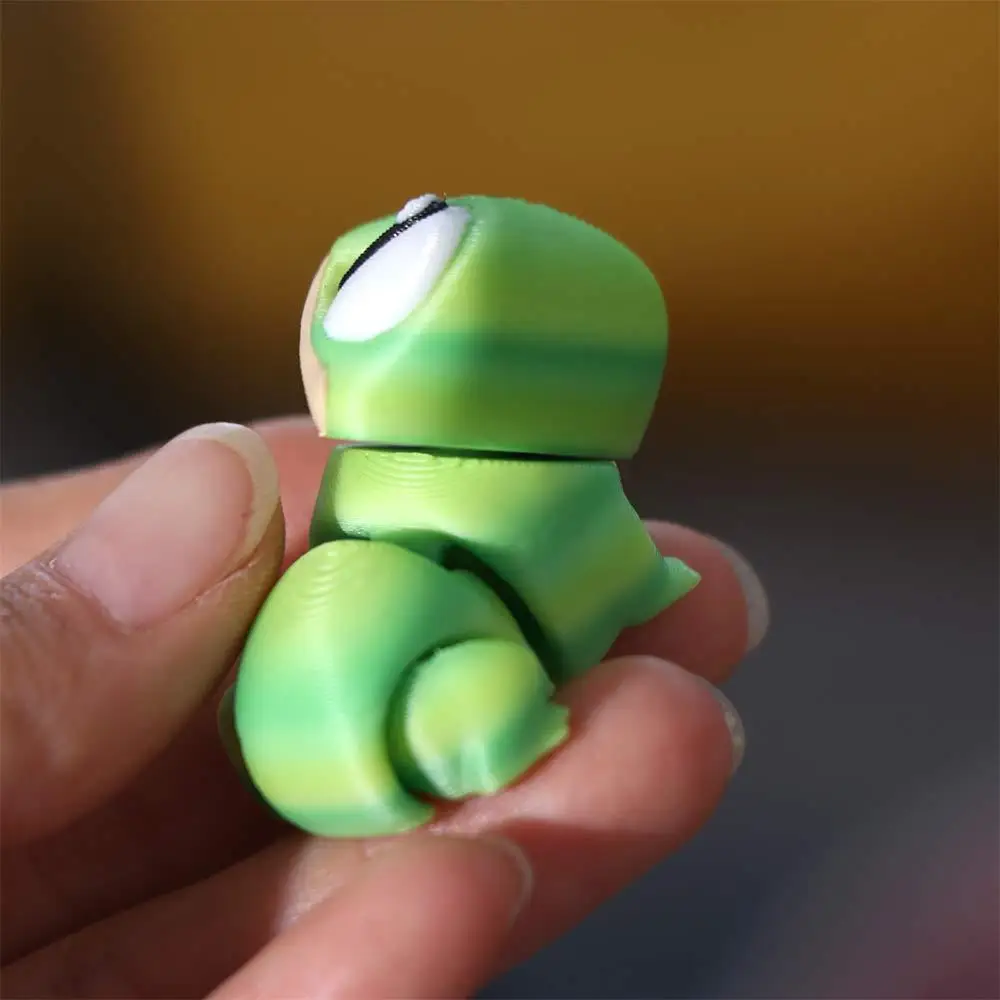 Joint Movable Simulation Gecko Frog Model Collection Green Frogs Pet 3D Printing Toys Cartoon Craft Decor Frog Animals Ornaments - view 3