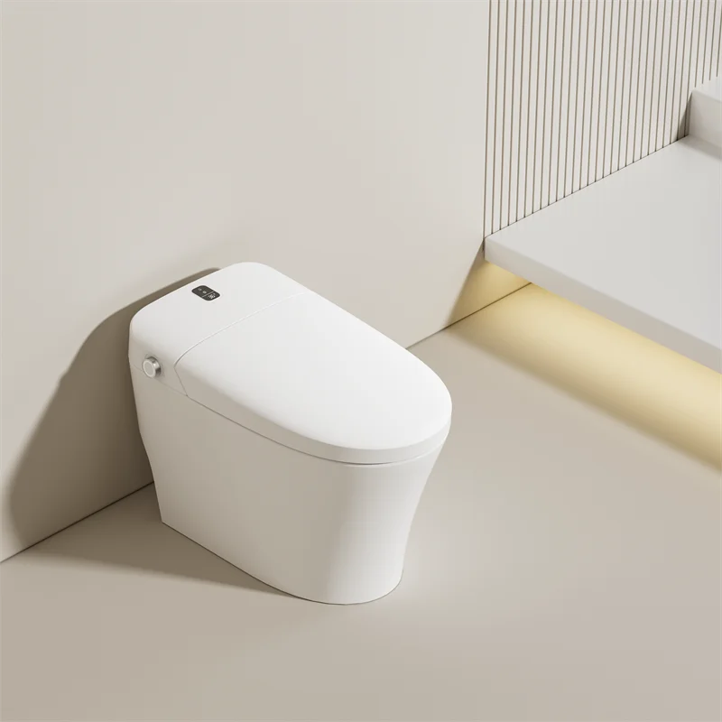 # Smart Toilet Bidet WC Seat With Auto Washing Water Spray Heated Seat Elongated Bowl Floor Mounted For Bathroom
