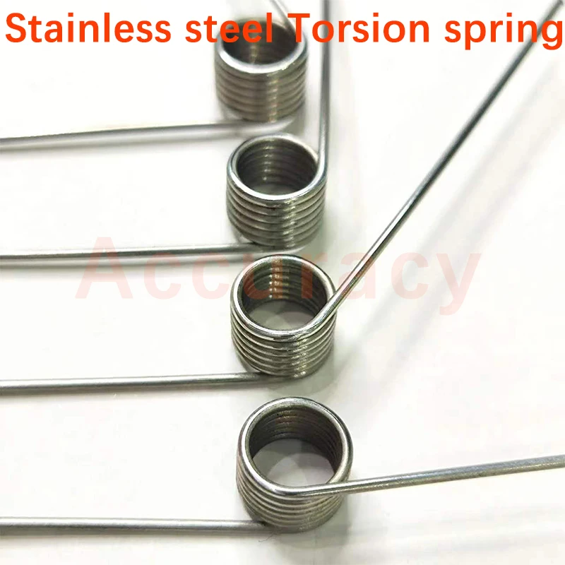 0.7 Wire Diameter Stainless Steel Small Torsion Spring Torsion Hairpin Spring 60/90/120/180 Degree V-shaped Customizable 5Pcs