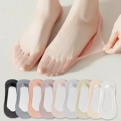 Women Summer Ultra-thin Invisible No Show Sock Seamless Ice Silk Sock Slippers High Quality Elastic Breathable Low Cut Boat Sock