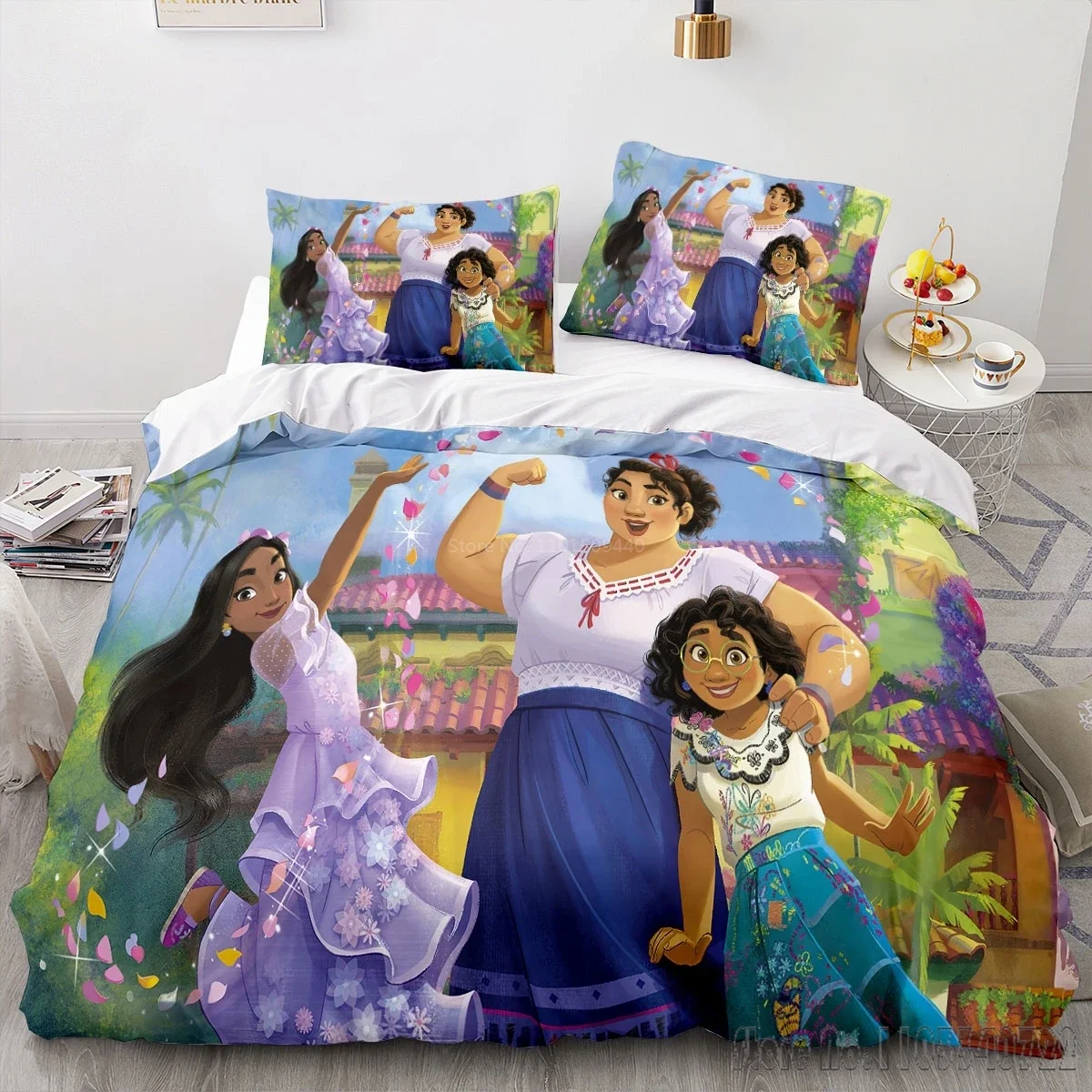 Encanto 3D Disney Cartoon Love Child Duvet Cover Set HD Comforter Cover Bedclothes for Kids Bedding Sets Bedroom Decor