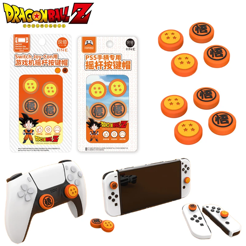 Anime Dragon Ball Rocker Caps for Nintendo Switch NS OLED Joycon PS4 PS5 Pro Thumbstick Case Joystick Cover Decor Accessories