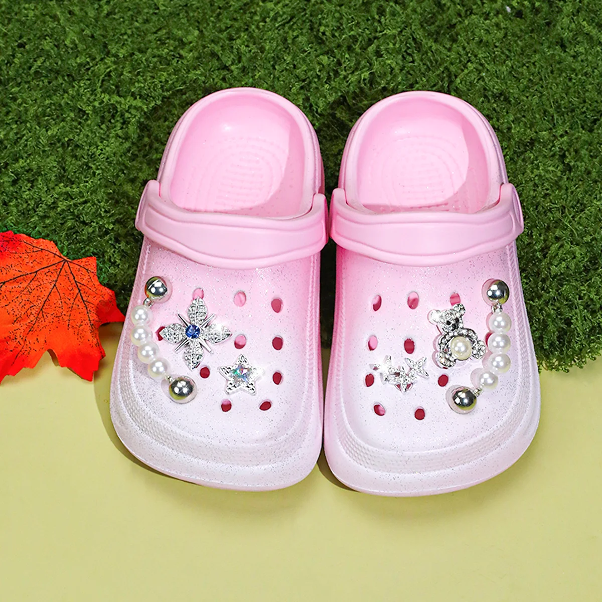 

Kids Slip-On Clogs and Mules - Breathable, Waterproof, EVA Garden Shoes with Decorative Chain for Beach and Everyday Wear 168