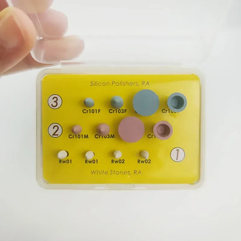 

5 коробок стоматологических полировальных дисков для камня RA, набор боров для фарфора Amalgam, металлическая композитная отделка, стоматологические сверла, щетки