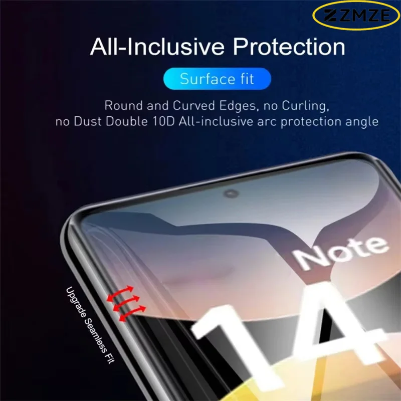 6IN1 Displayschutzfolie für Xiaomi Redmi Note 15 14 11 10 Pro Plus 14S 13 12 Pro Plus Turbo 12S 9T Kratzfeste Hydrogel-Folie – Detail 5