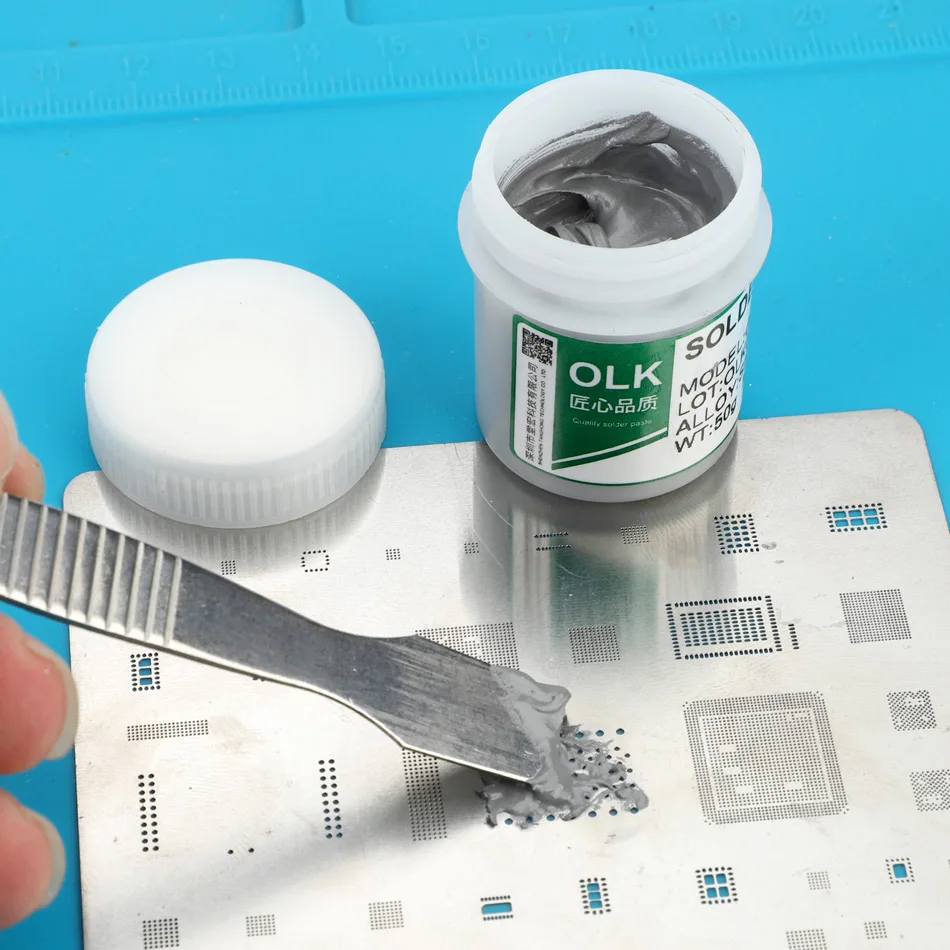 50g Solder Paste Low Temperture For Iphone Repair Smd Pcb Ic Led Bga Flux For Soldering Welding Paste In Mud Cpu