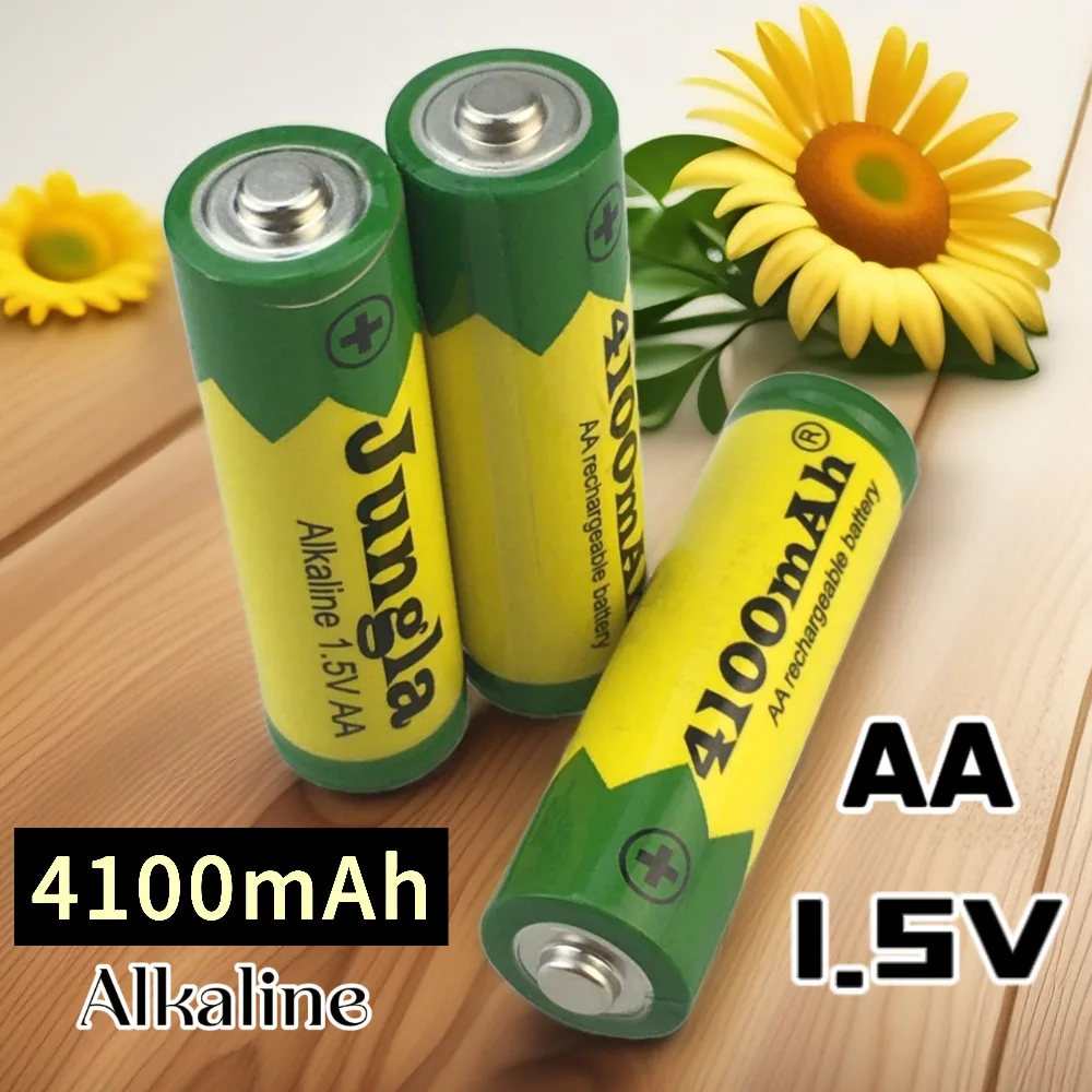

AA 1,5 V 4100mAh Щелочная перезаряжаемая батарея подходит для MP3 RC игрушек фонарик