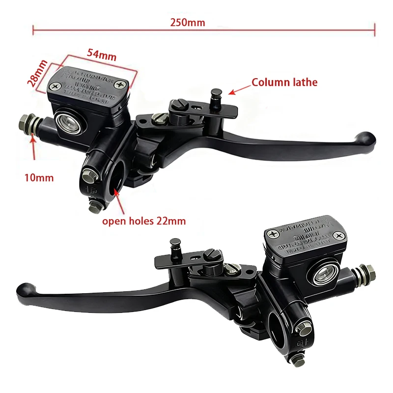

Motorcycle Hydraulic Brake And Clutch Levers ATV Beach Buggy Front Brake pump 50-250CC Cylinder Universal Moto Equipments Parts
