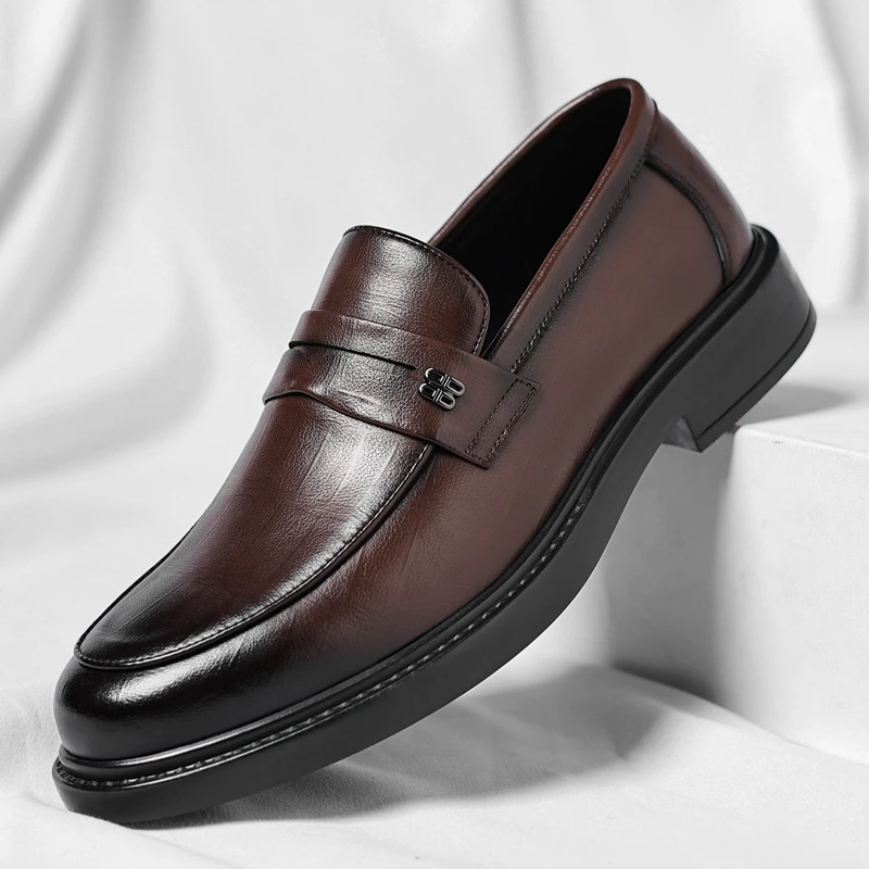 

Male Shoes High Quality Fashion Men Business Shoes Italian Handmade Shoes Genuine Leather Loafers Slip-ons Men Casual Footwear