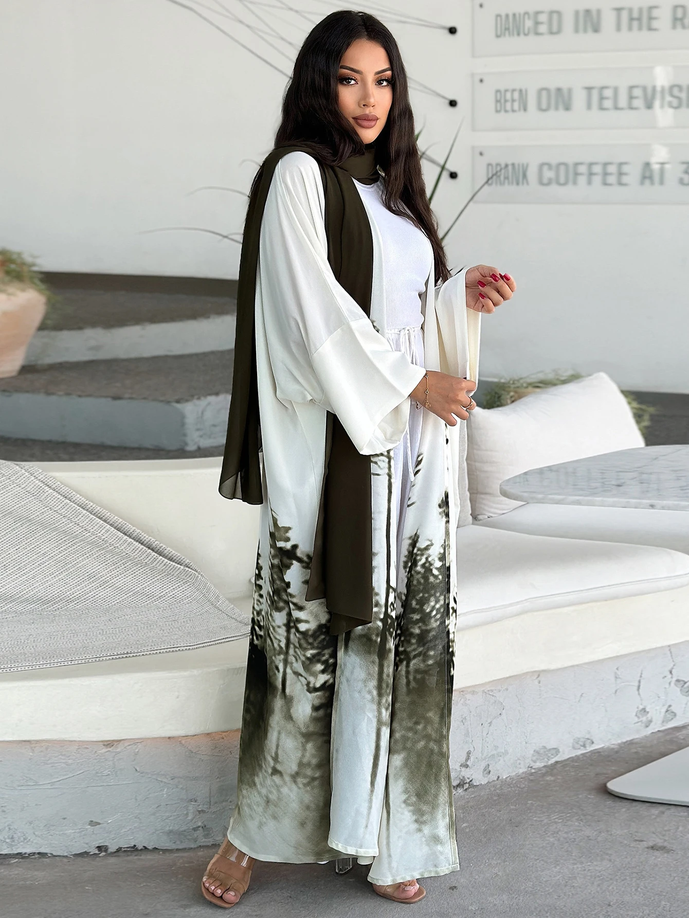 

Eid Open Muslim For Women Long Sleeve Clothing Kimono Abaya Dubai Kaftan Modest Dress Islam Caftan Marocain Femmes Musulmane