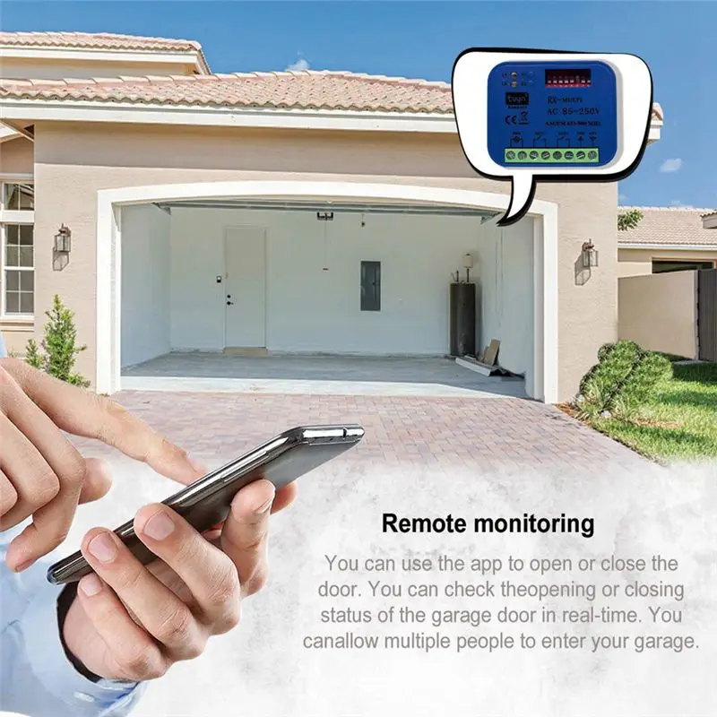 A41Z-Garage Gate Door Opener Tuya Smartlife App Remote Control Receiver Controller Smart On Off Switch WIFI RF