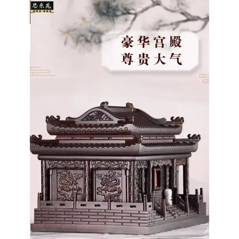 Ash box made of solid wood and ebony wood