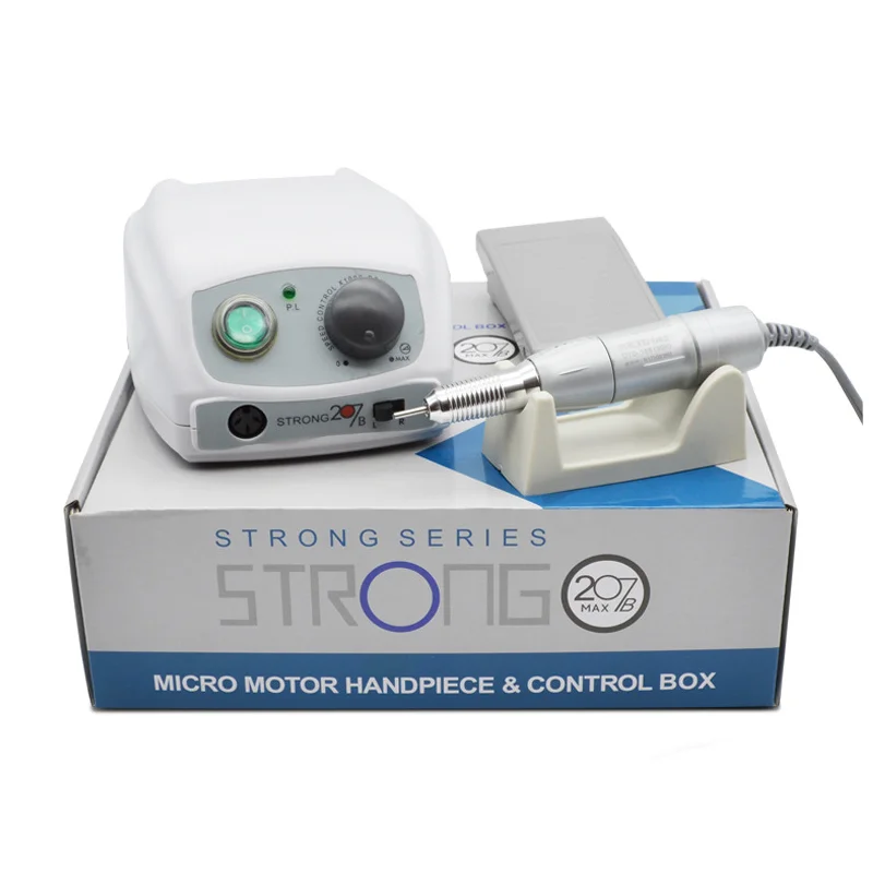 2025 NEUE Starke 210 207B Mikromotor Handstück 35 K Control Box Elektrische Nagel Bohrer Polnischen Maschine Maniküre Kit Nail art Ausrüstung