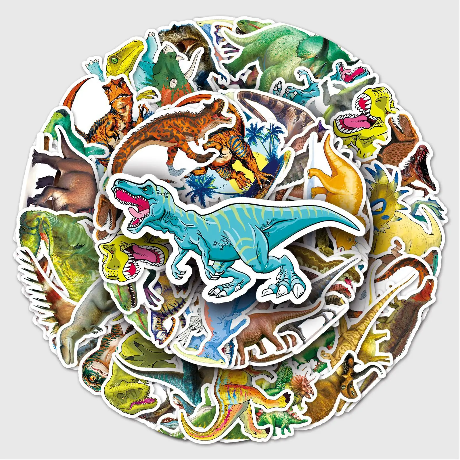 

50PCS Cartoon Cool Dinosaur Graffiti Stickers Decals Kids Gift Classic Toy DIY Laptop Phone Suitcase Fridge PVC Sticker Toy Gift