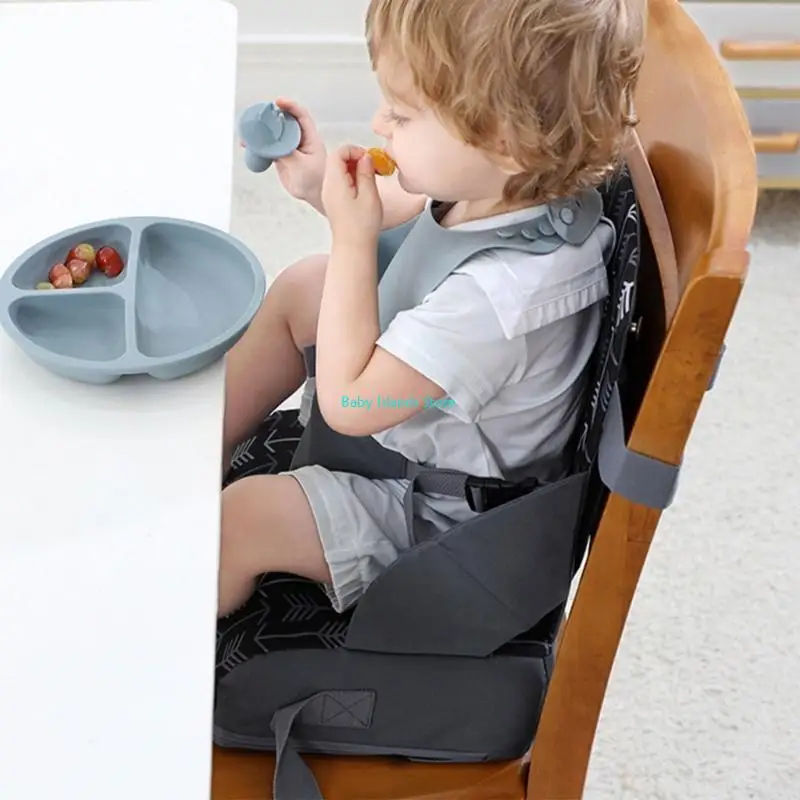 

K92D Highchair Cushion Pad Baby Chair Pad for Dining Table with Adjust Safety Belt