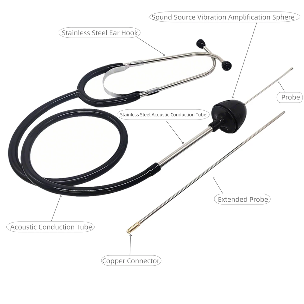 1pc Auto Cylinder Stethoscope Mechanics Stethoscope Car Engine Block Diagnostic Automotive Engine Hearing Tool Car Detection