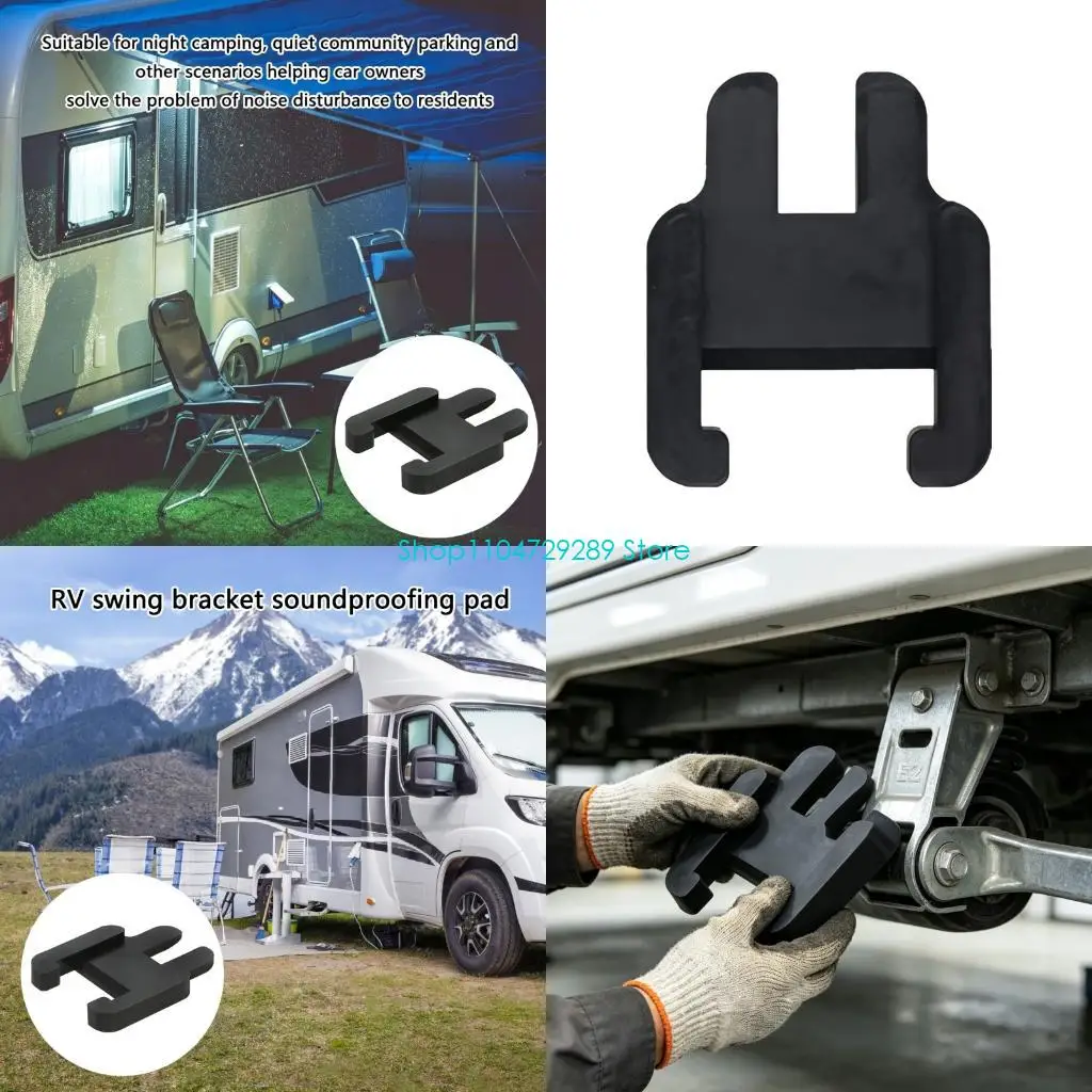 D8KE Trailer Bracket Contact Pad with Flexible Slide-On Friction Buffer for Towing Noise Reduction and Bracket Wear Control