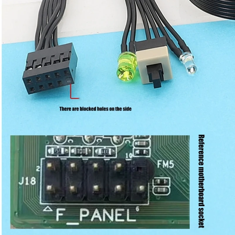 مفاتيح طاقة الهيكل، كابل الخط، محولات مضيف كابل رأس اللوحة الأم الداخلية