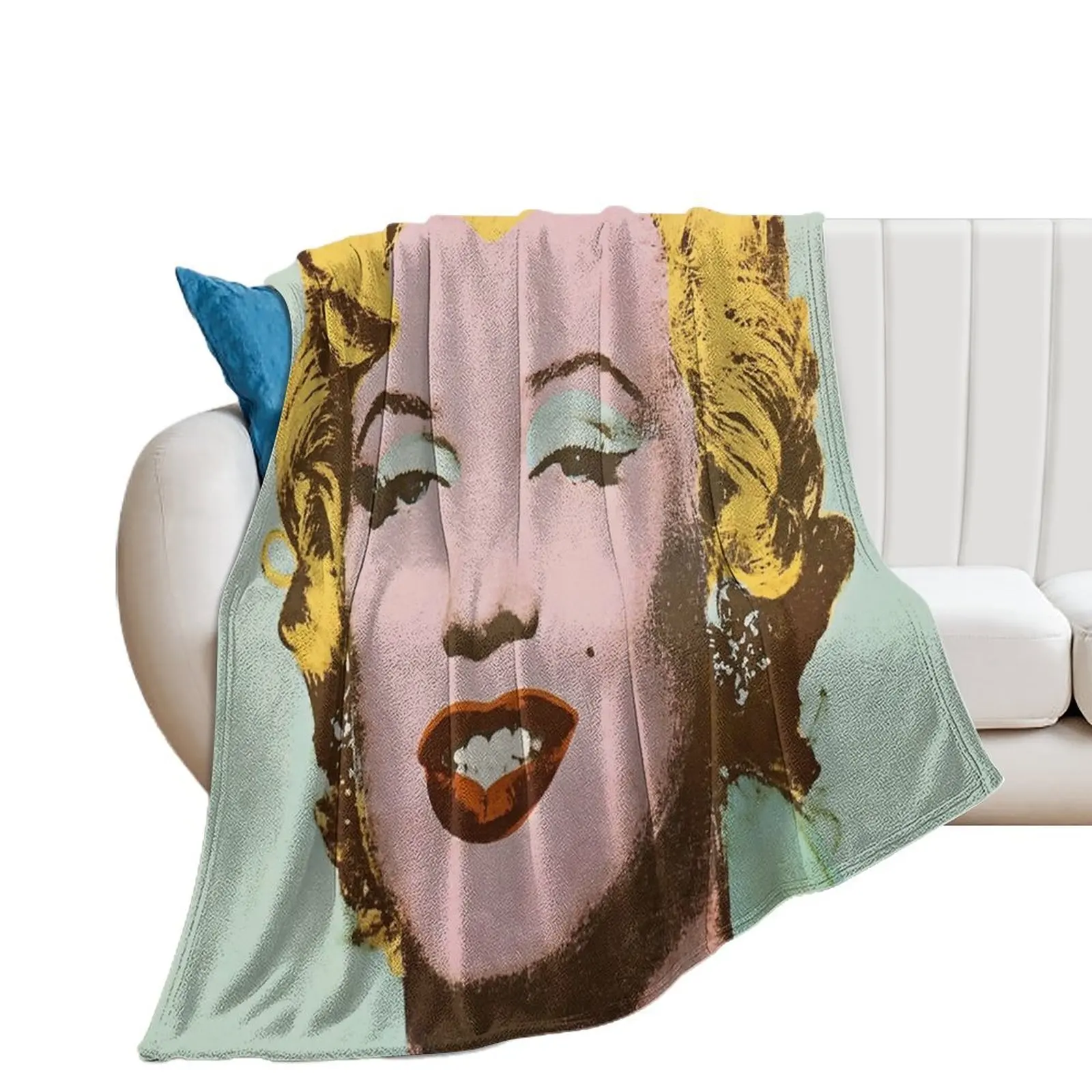 

Andy Warhol Exhibition poster 1971 Throw Blanket Moving Giant Sofa Extra Large Throw Blankets