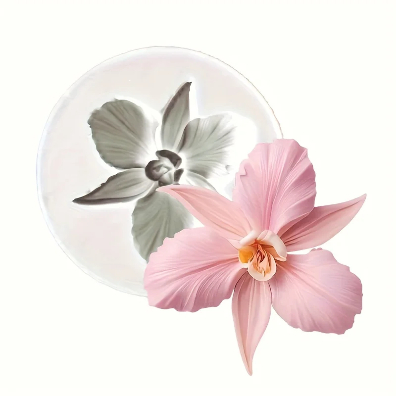Orchideen-Silikonform für Kerzen, Kompatibel mit Harz- und Seifenmaterialien, DIY Dekorative Ornamente, Bevorzugte Geschenkwahl