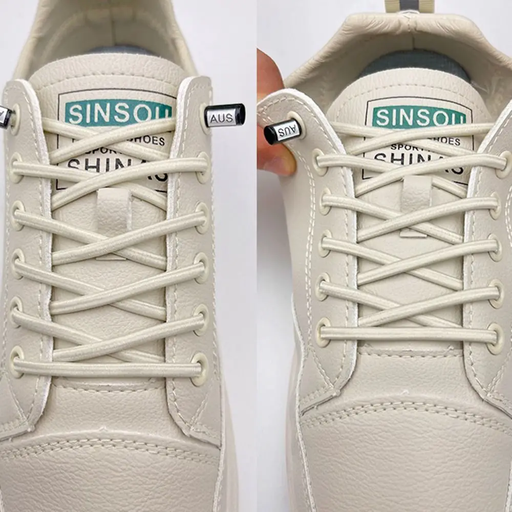 Conveniente fibbia creativa per lacci Lacci colorati in tessuto elastico Lacci per scarpe durevoli fai-da-te unisex