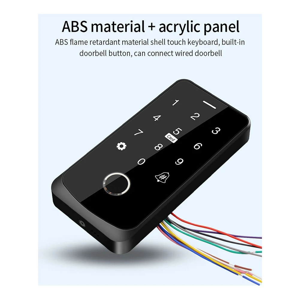 Tuya APP Access Control Keyboard Bluetooth Remote Control RFID IC M1 Card Fingerprint Access Keypad TF9-Tuya