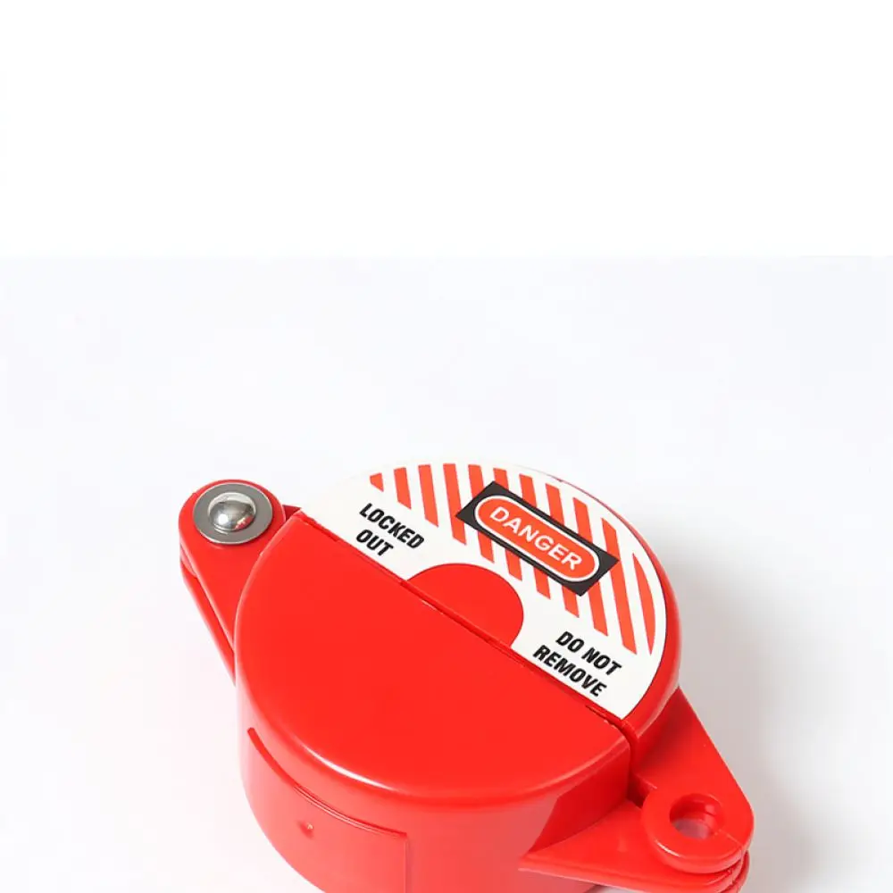 Industrial Safety Lockout Device Gate Valve Handwheel Protection Lock Protective Gear For Maintenance Equipment Red Nylon