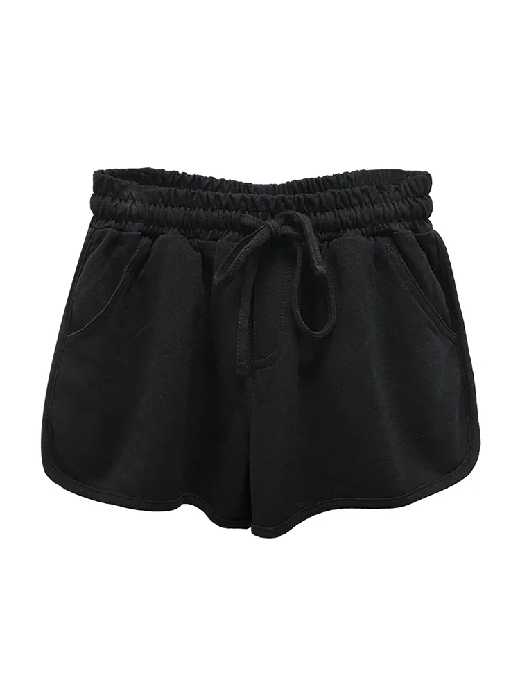 

Шорты женские простые летние базовые однотонные модальные мягкие ткани с высокой талией эластичный пояс легкий свободный крой для отдыха