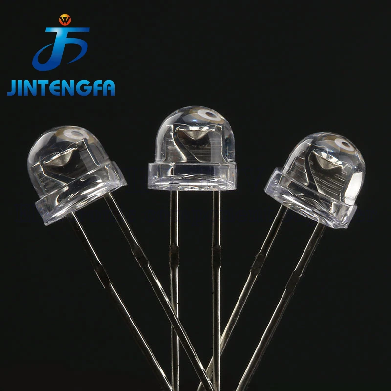 100pcs 5mm Strohhut LED emittierende Diode Mikro anzeige warmweiß rot grün blau gelb orange UV rosa RGB blinkende DIY Glühbirne