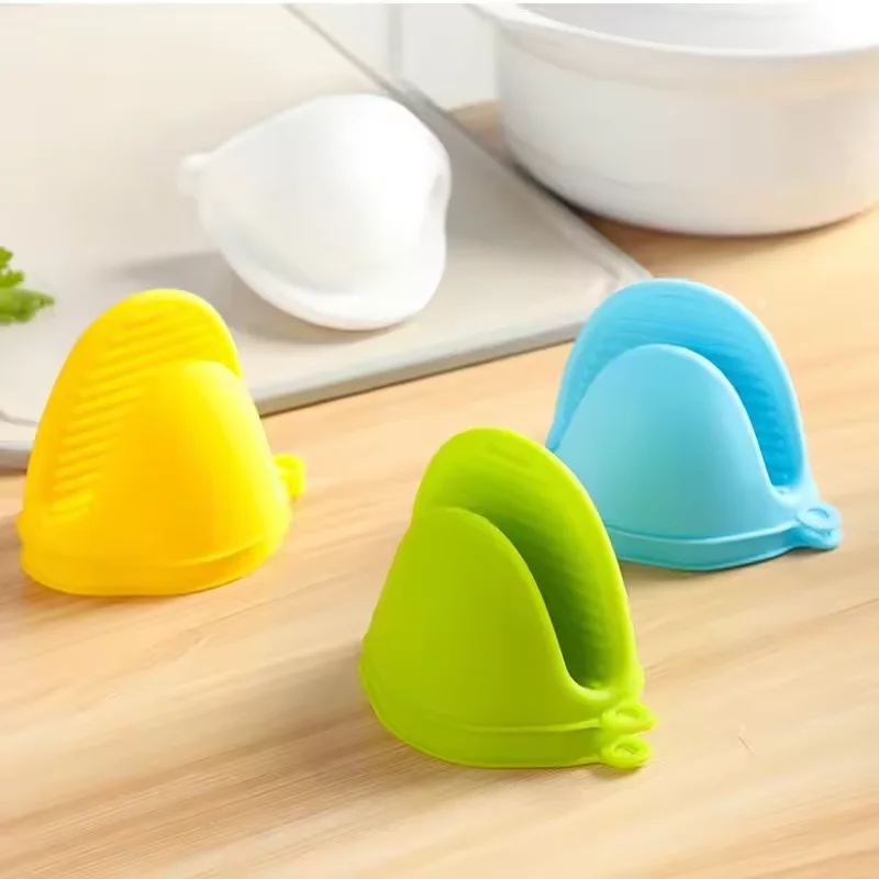 2Pcs Silicone Pot Holder Gloves Non-Slip Grip Kitchen Utensils Anti Scalding and Heat Insulation Gloves Essential Kitchen Tools