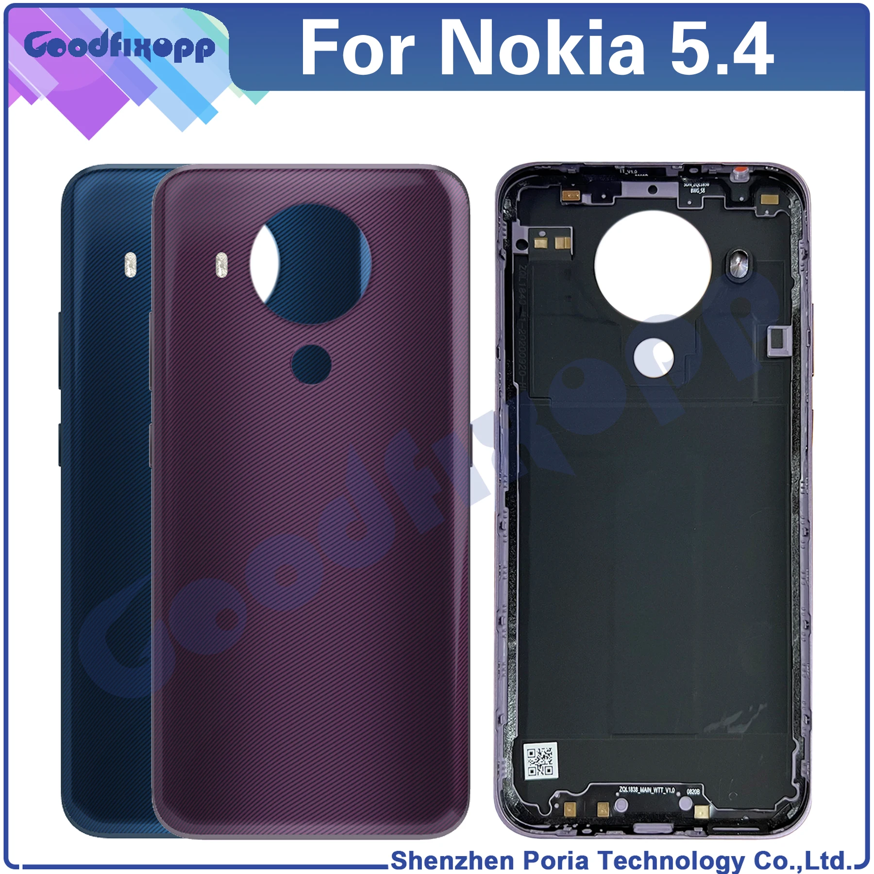 Funda para Nokia 5,4 TA-1333 TA-1340 TA-1337 TA-1328 TA-1325, cubierta trasera de batería, carcasa de puerta, cubierta trasera de repuesto