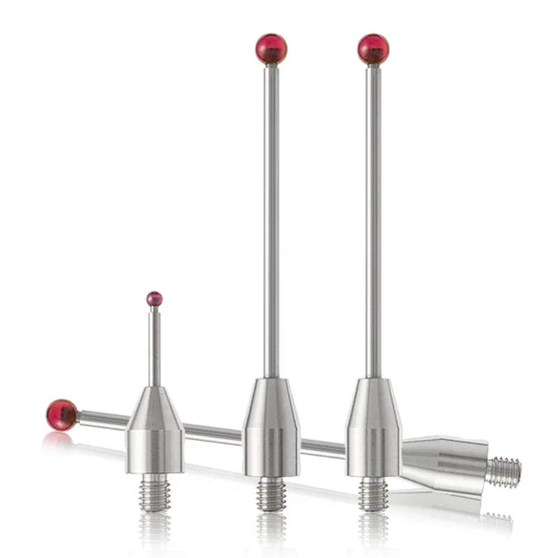 M4 three coordinate measuring needle, three dimensional probe, HexCon Renishaw ruby ball joint, tungsten steel rod, straight pin